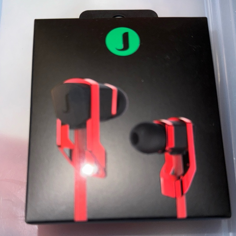 Jade J Red and Black Wired Earbuds